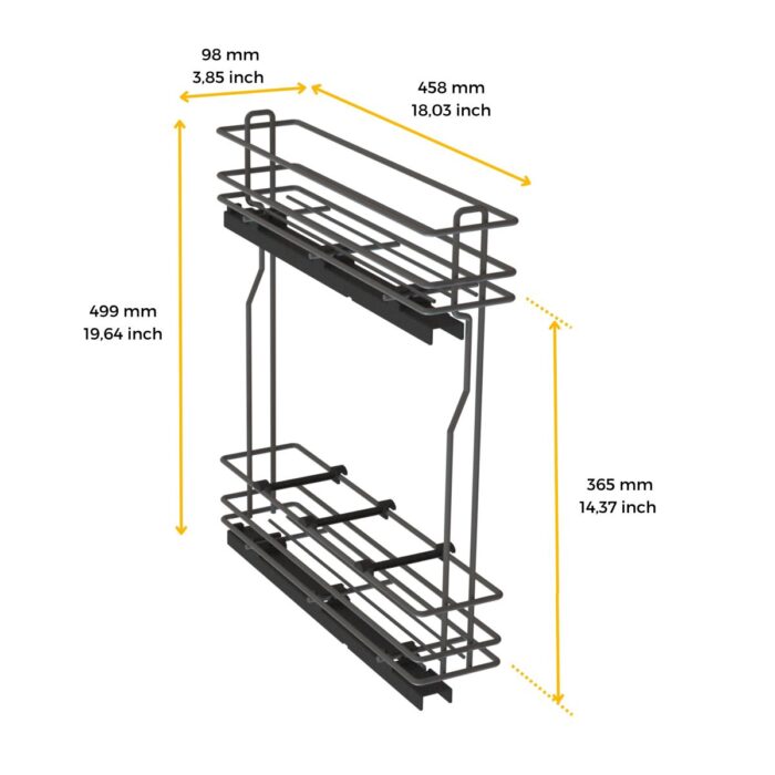 COS JOLLY pentru corp 150 mm gri antracit, 8874, newedge.ro