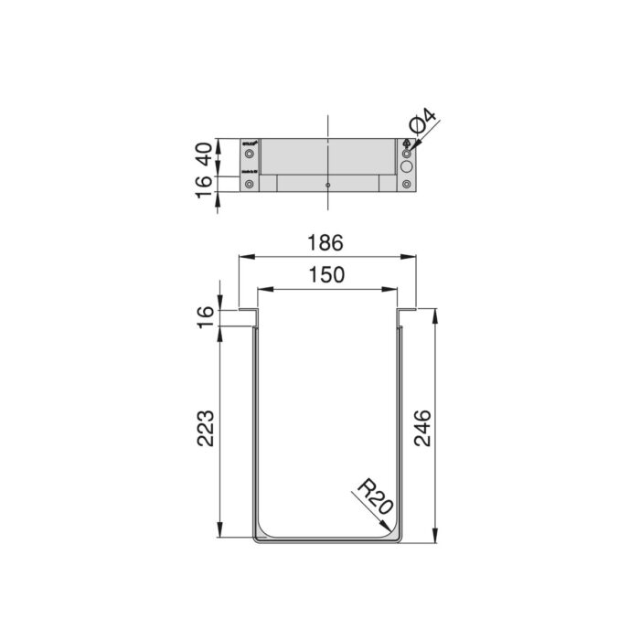 ELEMENT INSERTIE SERTAR SUB CHIUVETA 246X186 ALB, 3007, newedge.ro