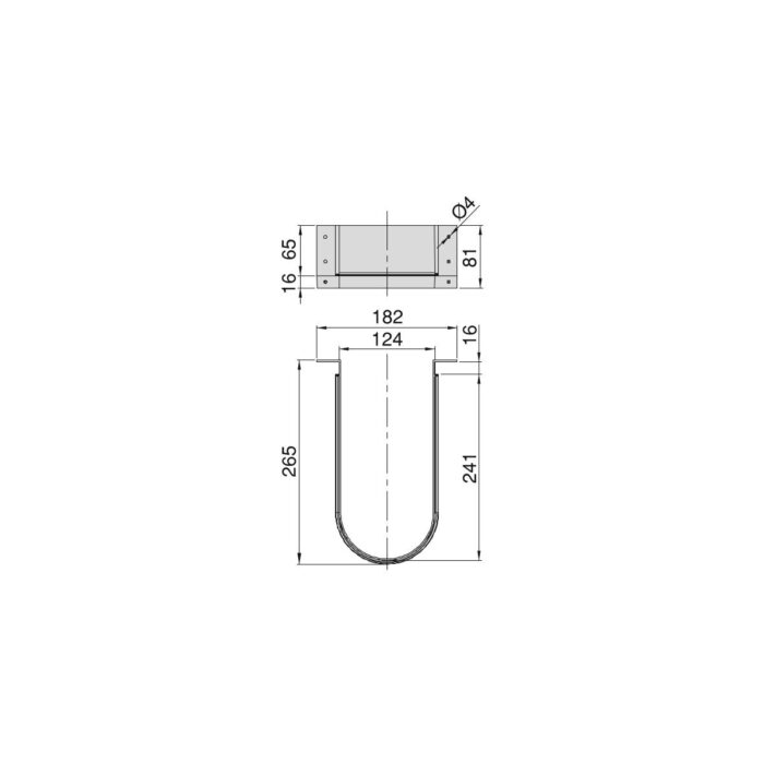 ELEMENT INSERTIE SERTAR SUB CHIUVETA 265X182 ALB, 536, newedge.ro