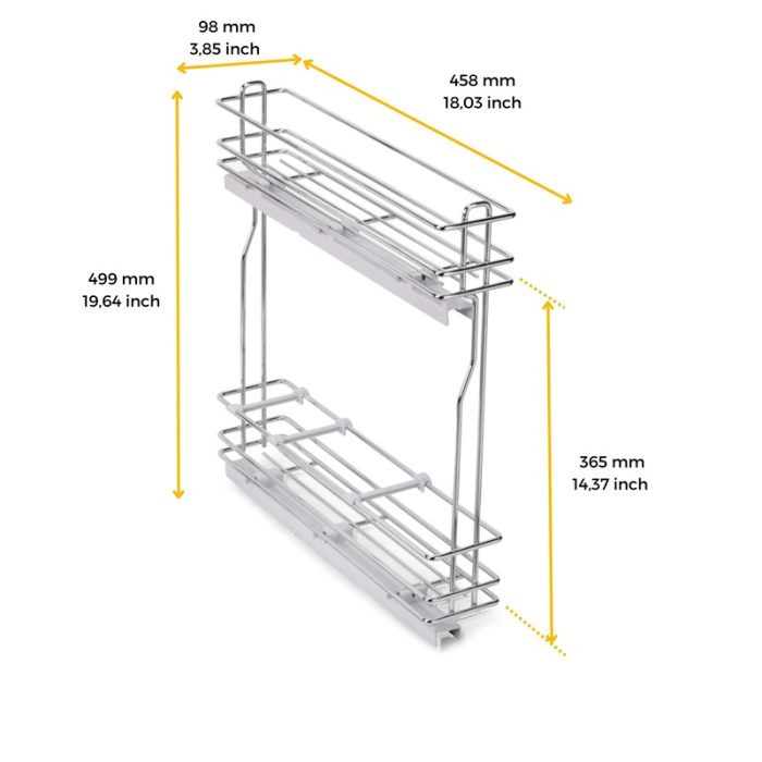 COS JOLLY pentru corp 150 mm cromat, 3989, newedge.ro