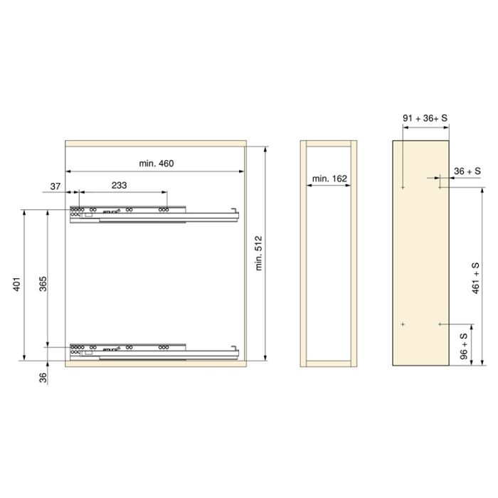 COS JOLLY pentru corp 200 mm cromat, 9624, newedge.ro