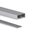 Pereche de sine (superioara, inferioara) Placard 74 pentru usa culisanta dressing, 2.35 ml, aluminiu, 2486, newedge.ro