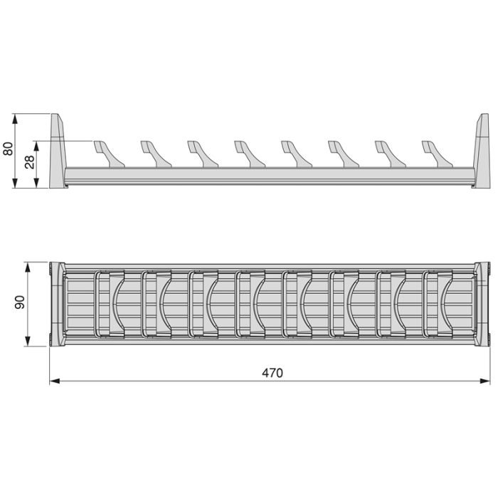 SUPORT VASE 90X470, 5861, newedge.ro