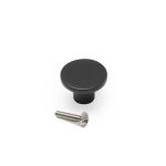 Buton mobila Bucuresti 26 mm, negru, 2955, newedge.ro