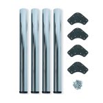 Set 4 picioare masa h710, diametru 60 mm, material otel, culoare cromat, 5230, newedge.ro