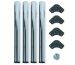 Set 4 picioare masa h710, diametru 60 mm, material otel, culoare cromat, 7281, newedge.ro