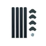 Set 4 picioare masa h710, diametru 60 mm, material otel, culoare negru, 6219, newedge.ro