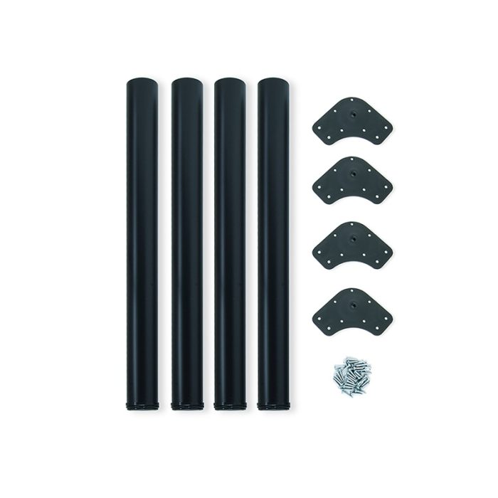 Set 4 picioare masa h710, diametru 60 mm, material otel, culoare negru, 4189, newedge.ro