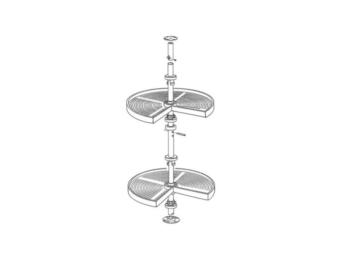 Cos colt circular rotativ Shelvo 3/4, corp 900, alb, 7905, newedge.ro