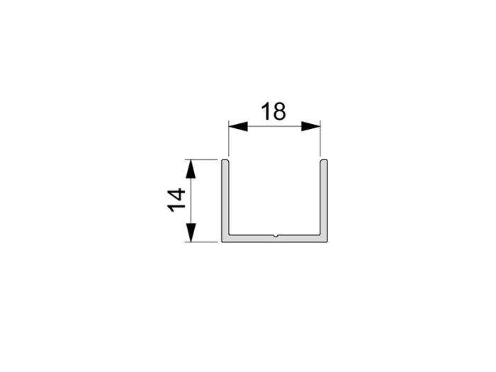 Profil U, L=2.9m, alb, 6397, newedge.ro