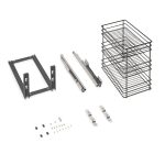 Suport culisant, corp 300mm, otel, gri antracit, 6064, newedge.ro