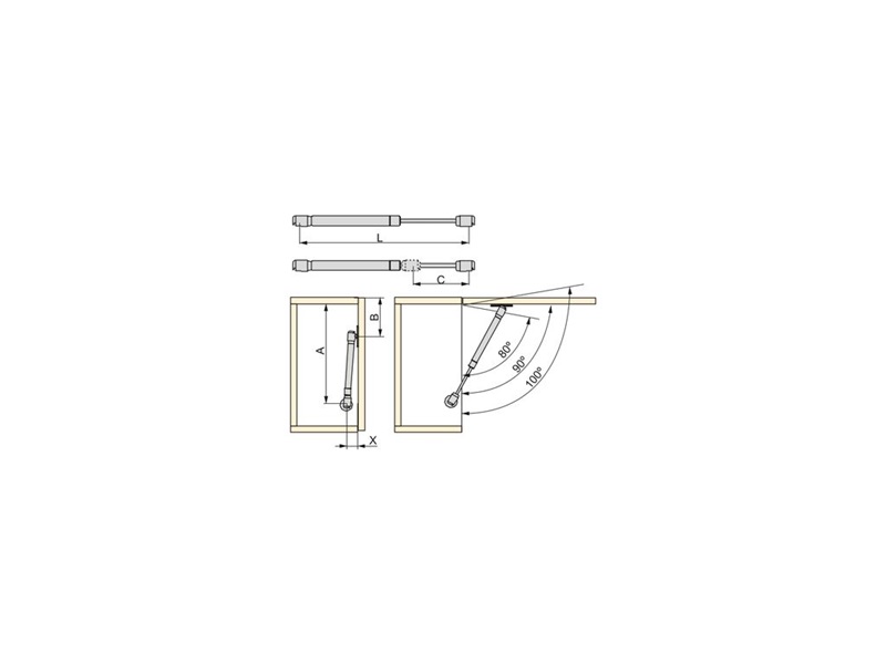 Piston gaz 11kg, 100mm, 9966, newedge.ro