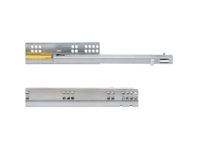 Glisiera sub sertar 490 mm, push to open, extractie partiala, 25kg, 9228, newedge.ro