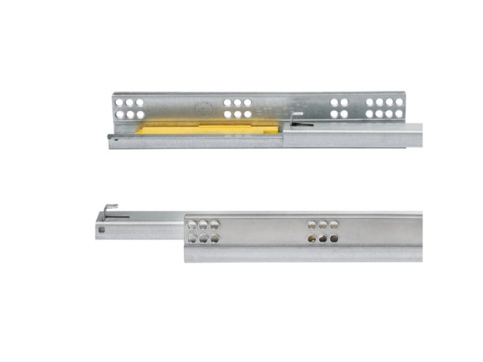 Glisiera sub sertar 490 mm, push to open, extractie partiala, 25kg, 8698, newedge.ro