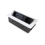 Priza incorporabila in blat 2xSchuko, USB A+C, alb, 9617, newedge.ro