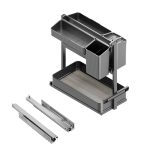 Cos Jolly si accesorii Harmony, 300 mm, H700 mm, extractie totala si amortizare, otel si lemn, 9260, newedge.ro