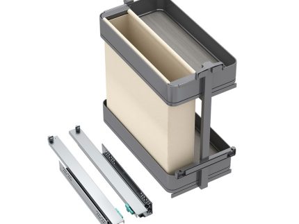 Cos Jolly si cos paine Harmony 300 mm, H700 mm,extractie totala si amortizare, otel si lemn, stanga, 3752, newedge.ro