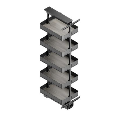 Coloana rotativa Harmony, latime modul 400 mm, inaltime 1.430~1.730 mm, otel si lemn, gri antracit, 1625, newedge.ro