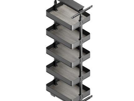 Coloana rotativa Harmony, latime modul 400 mm, inaltime 1.430~1.730 mm, otel si lemn, gri antracit, 9497, newedge.ro