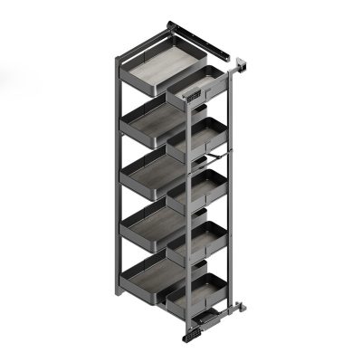 Coloana extensibila Harmony pentru camara cu balamale, latime modul 450 mm inaltime 1.480 mm, otel si lemn, gri antracit, 7257, newedge.ro