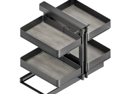 Coltar Harmony pentru mobila de bucatarie, dreapta/stanga, otel si lemn, gri antracit, 9049, newedge.ro