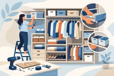 Cum instalezi organizatoare pentru dressing